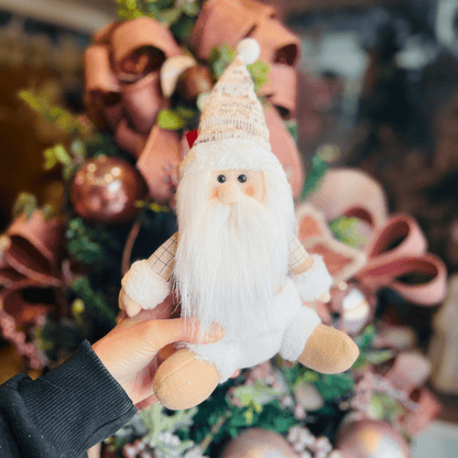 Papai Noel Bege de Pelúcia 31cm