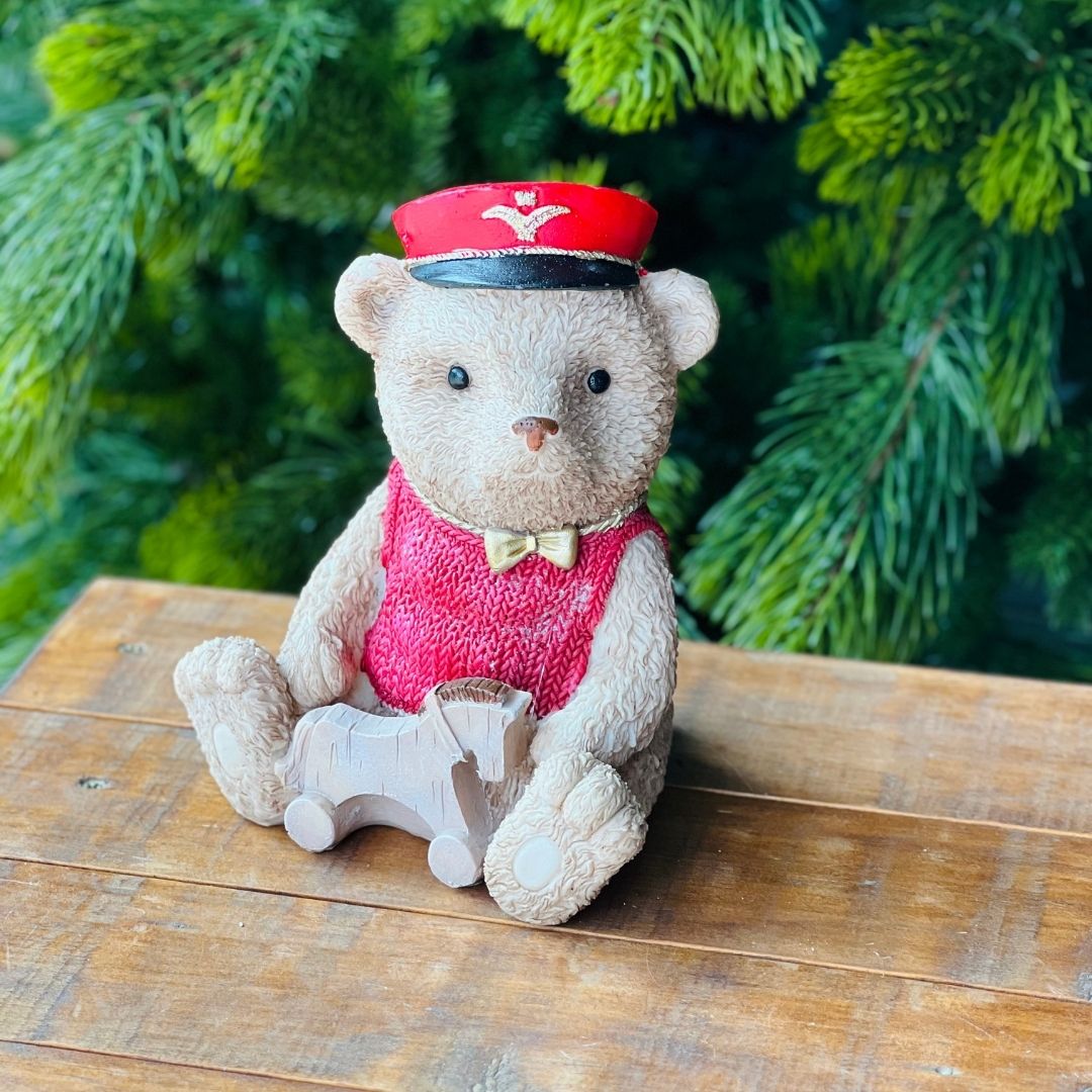 Urso Cofrinho em Resina | 18cm