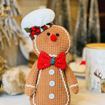 Gingerbread Natalino Menino de Pelúcia 24x15cm - para Pendurar