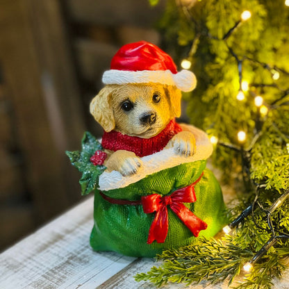 Cachorro Labrador com Presente  | 15,2 cm