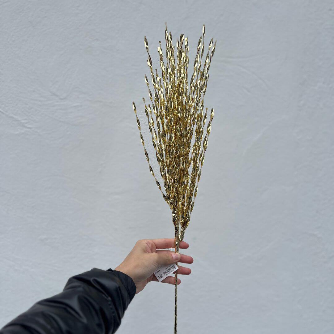 Capim Grass Decorativo Natal Dourado – 60cm