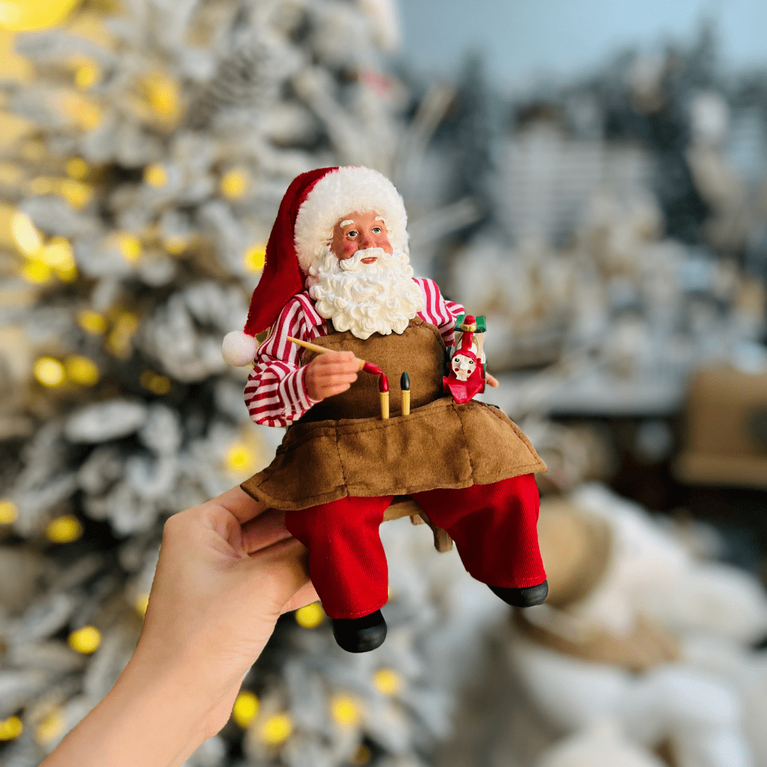 Papai Noel Colecionável Artesão 19cm