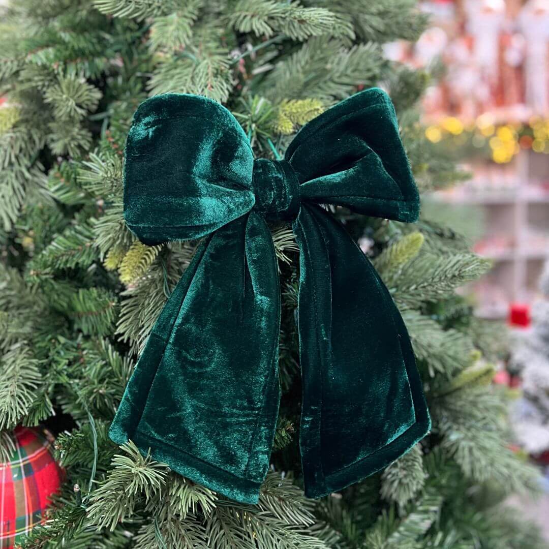Laço de Veludo Verde – 35cm