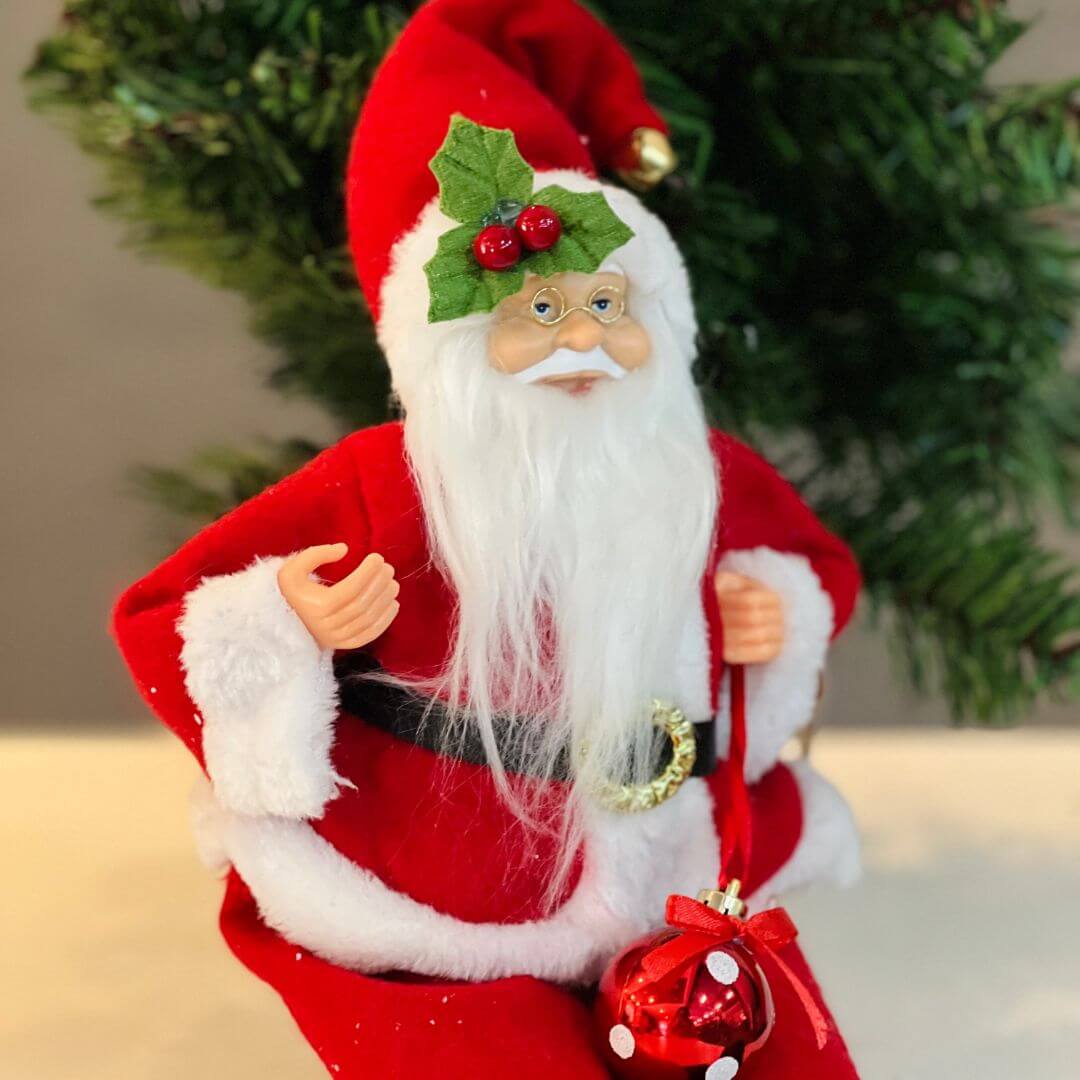 Papai Noel Tradicional Sentado – 30cm