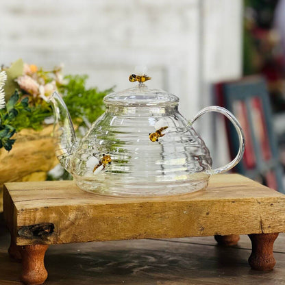 Chaleira de Vidro Borossilicato Com Filtro - Lovely Bee 650ml