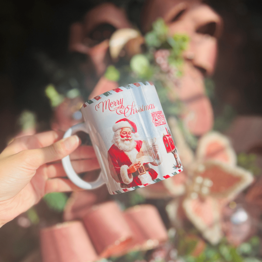 Caneca de Porcelana Cartas para o Papai Noel 300ml