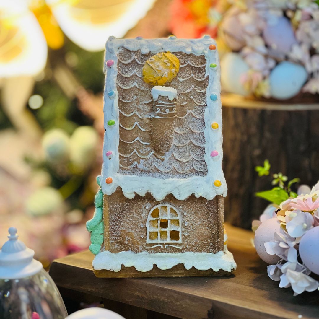 Casinha Decorativa Com Led - 24,5x15,5x18cm