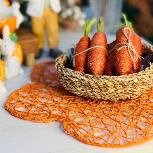 Lugar Americano Floral Laranja - 40x40cm (1 Peça)