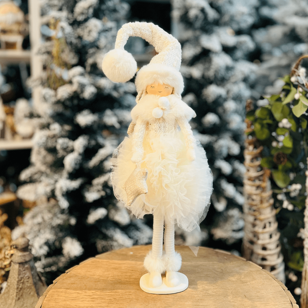 Fada Natalina Em Pé Segurando Estrela 50cm