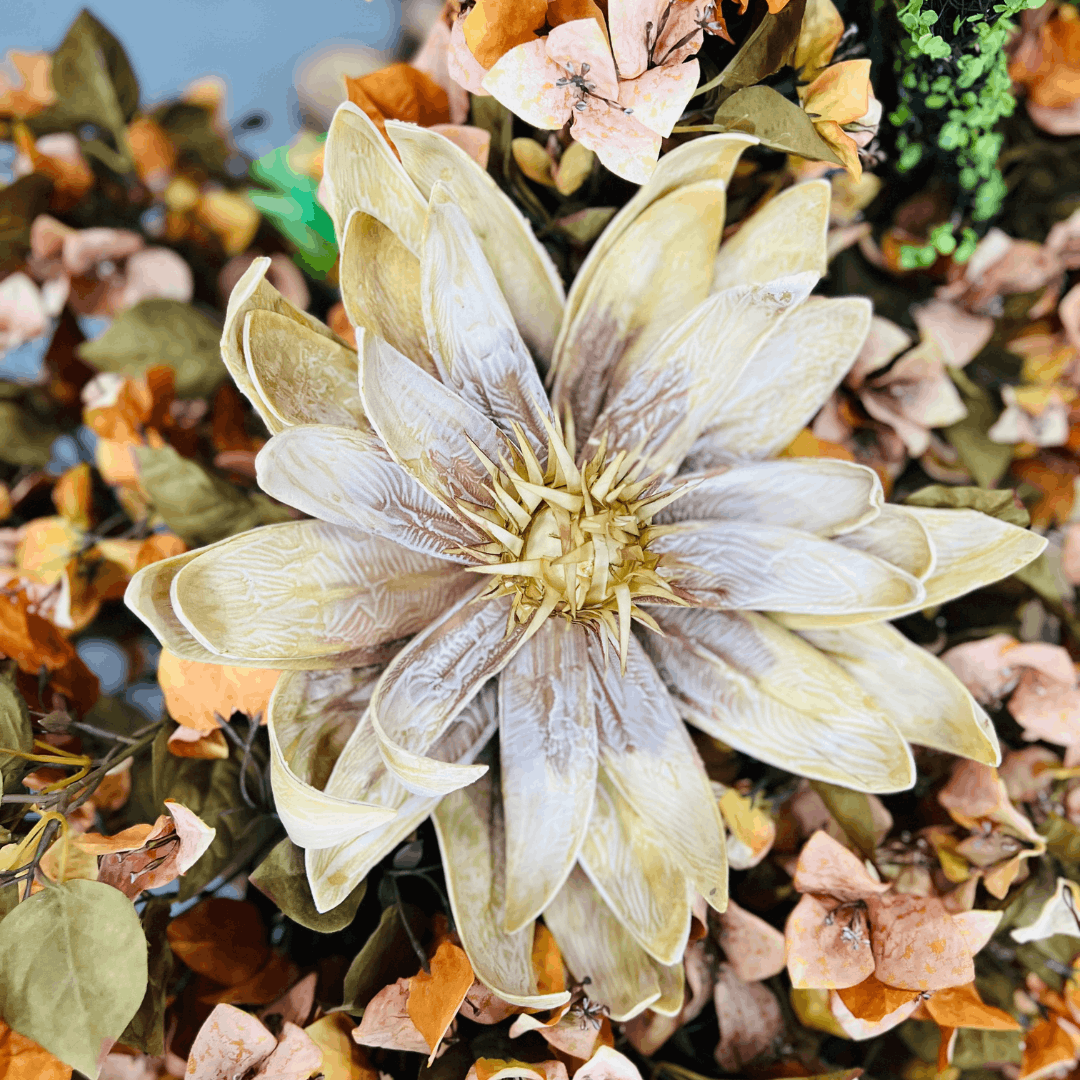 Haste Flor Magnolia Amarelo Outono 30x92cm