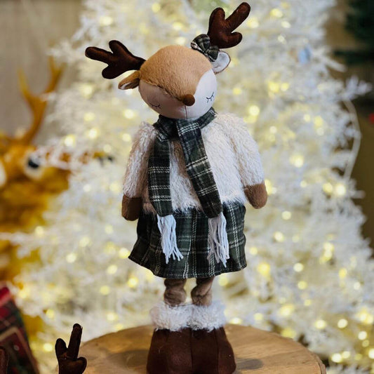 BONECO NATAL RENA MENINA EM PE - 70cm