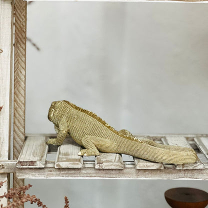 Escultura Iguana Em Poliresina - 30cm