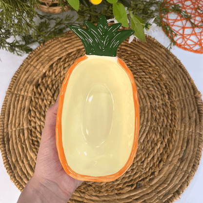 Bowl Abacaxi Tutti-frutti de Cerâmica 280ml - 5,5x10x19cm