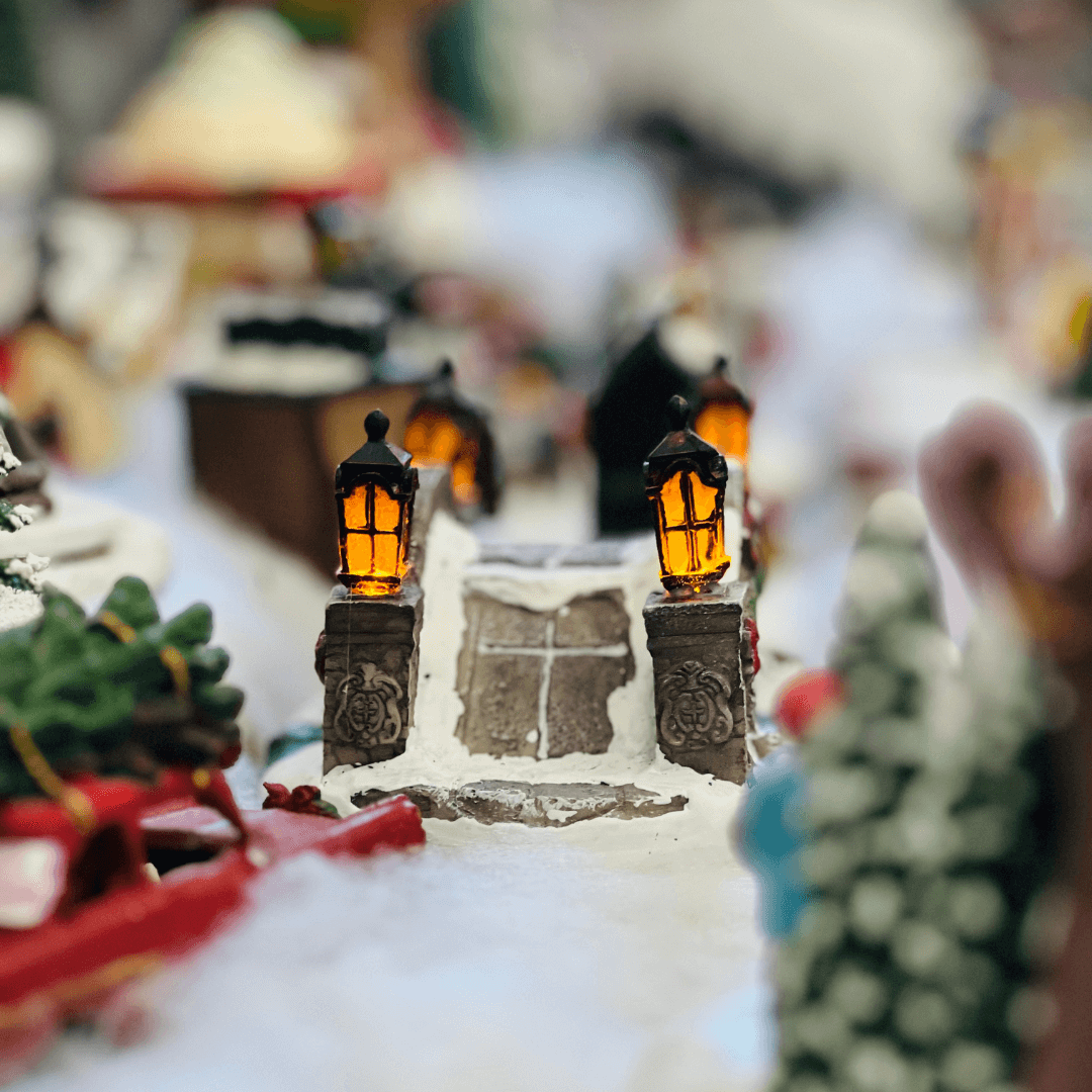Cenário Natal Ponte Com Led 8,3x16,7x11cm