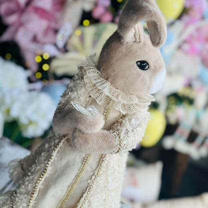 Coelha Tecido Com Borbolete - 48cm