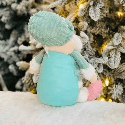Papai Noel Soldado Verde e Rosa de Pelúcia 40x25cm