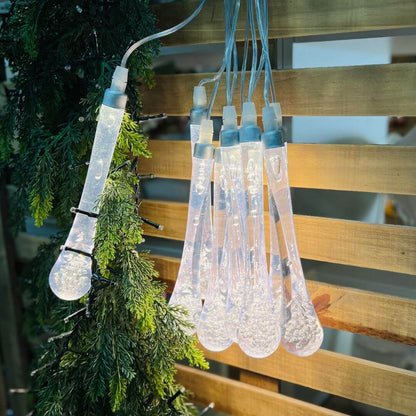 Pendente Queda d'Água - 10 gotas Branco Quente | 180cm
