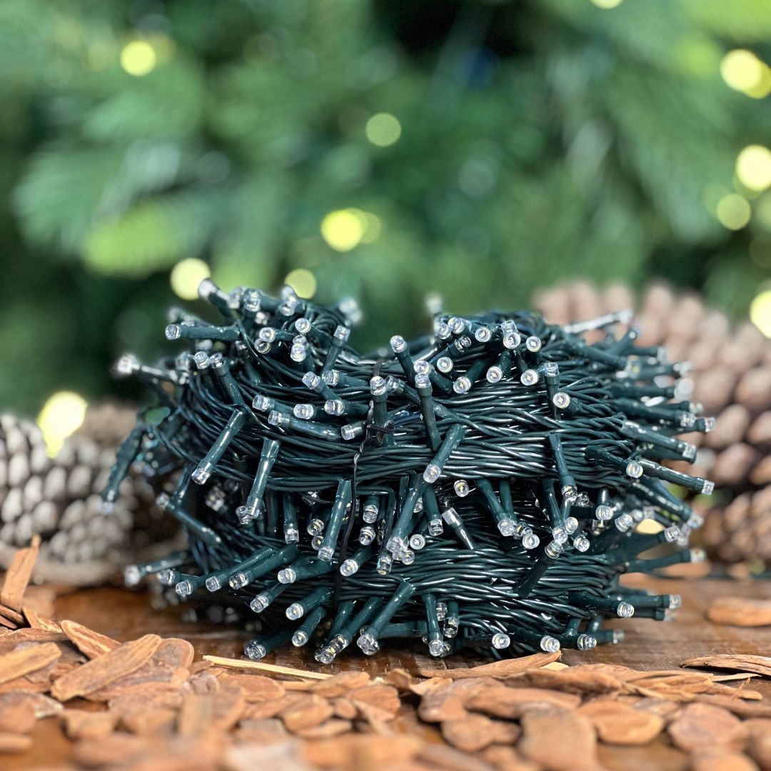 Pisca Led Fio Verde Bivolt - 50m - 500 Leds