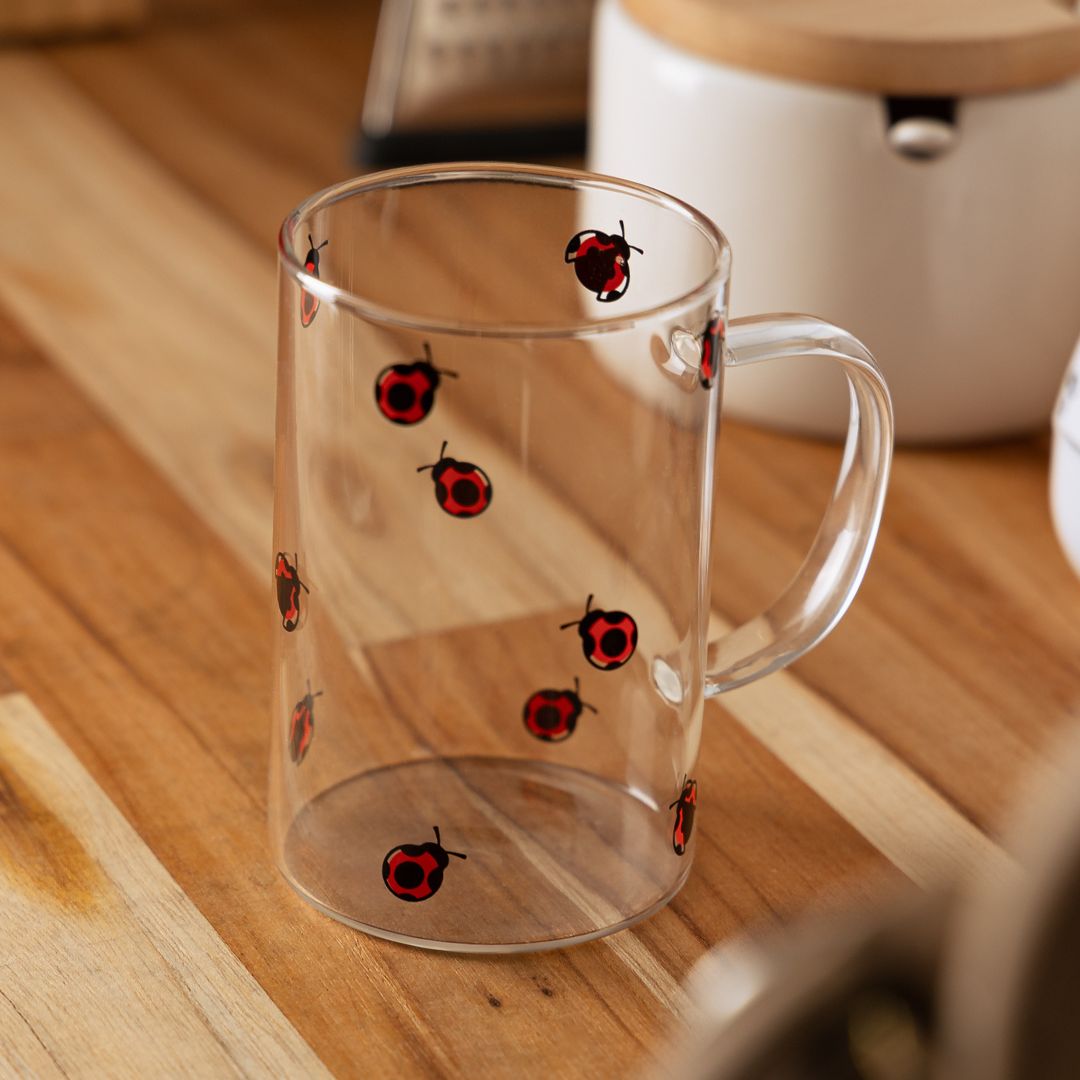 Caneca de Vidro Borossilicato Ladybug - 280ml