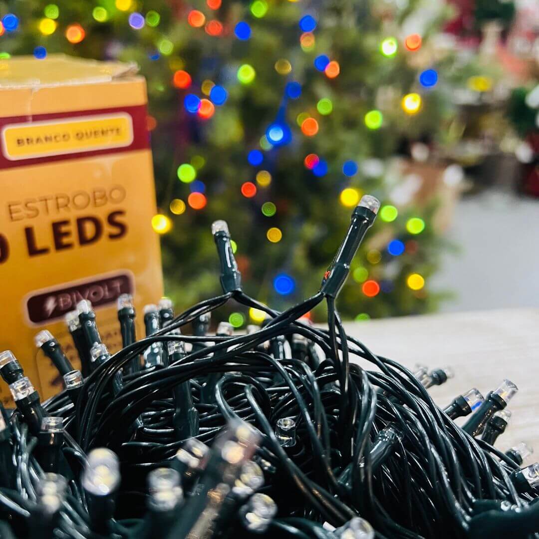 Pisca Led Fio Verde Bivolt - 50m - 500 Leds