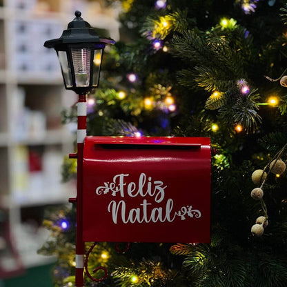 Caixa de Correio Natal C/ Luz Solar – 100cm