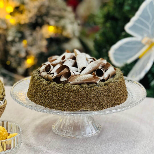 Prato para Bolo de Cristal de Chumbo Com Pé Radial - 31,5x10cm