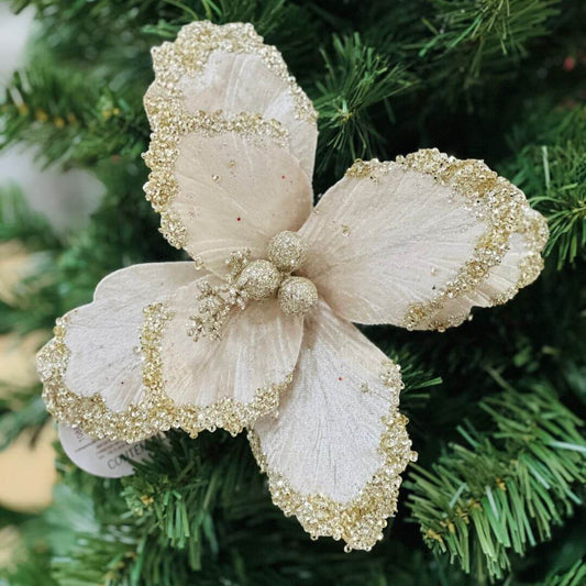 Flor Decorativa Poinsettia – 24cm