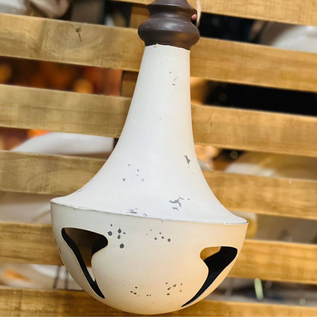 Guizo Decorativo Natalino de Metal com Corda - 39cm