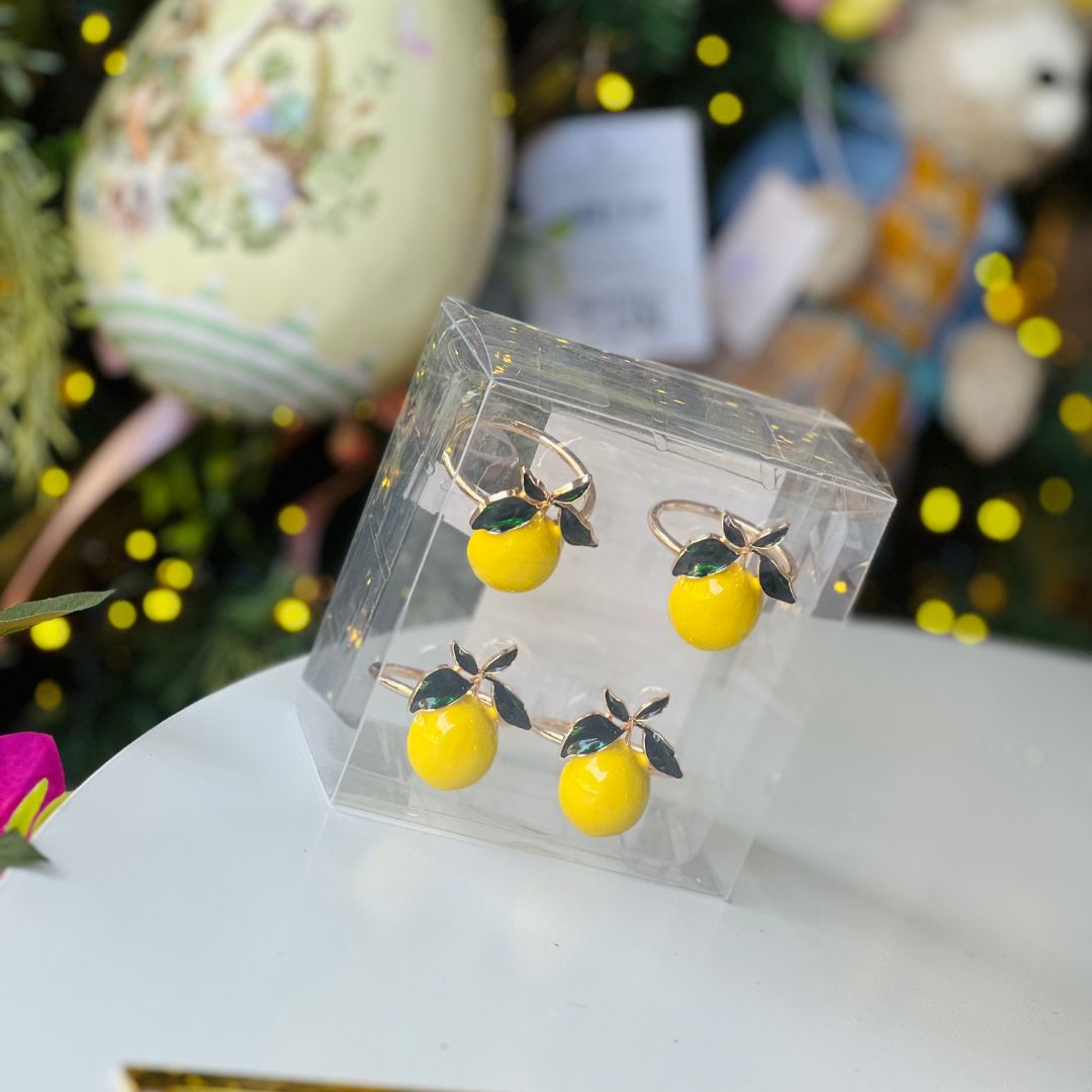 Argola Guardanapo Limão - 4cm (Metal)