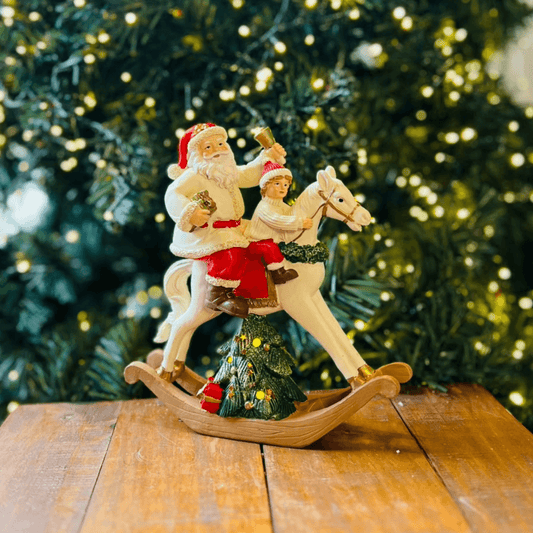 Decoração Noel com Cavalo de Balanço e LED – 20 x 21cm
