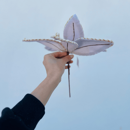 Flor Natalina Bico de Papagaio Aveludada Rosa 30x19cm