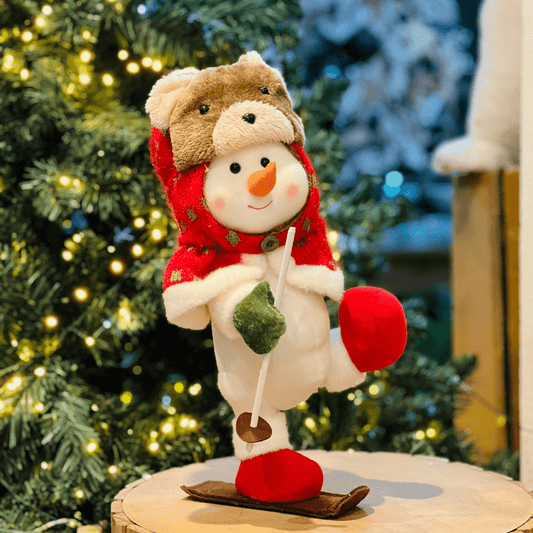 Boneco de Neve Natalino Esqui 38cm