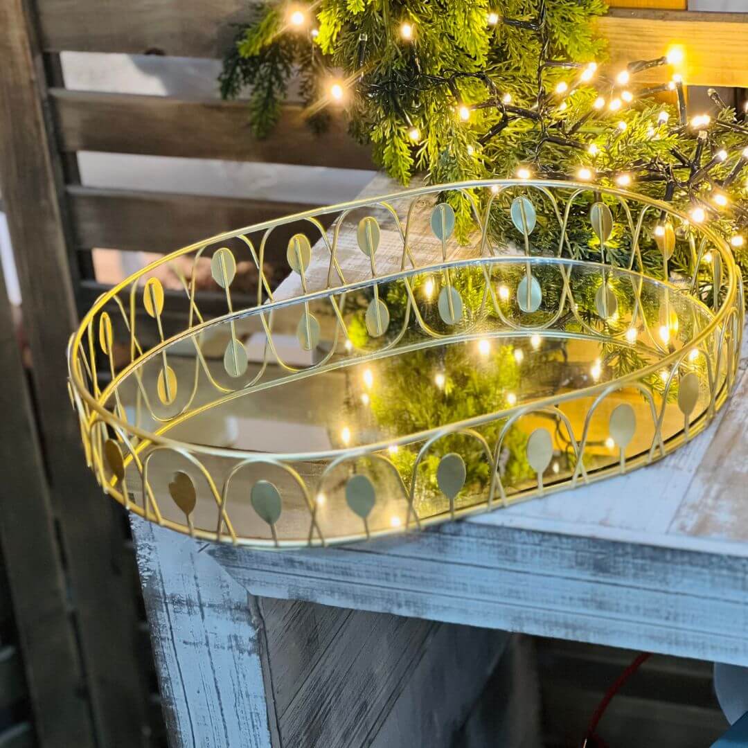 Bandeja Decorativa Espelhada – 35cm