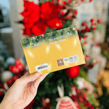 Cordão Fio de Fada Strobo Bivolt Branco Quente 100m 1000 Leds