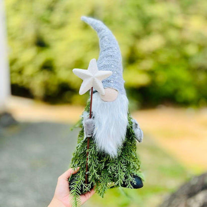 Duende Com Estrela e Folhagem - 55cm