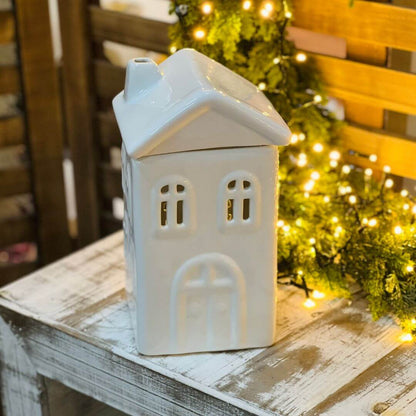 Chalé Alto Branco em Cerâmica – 26cm
