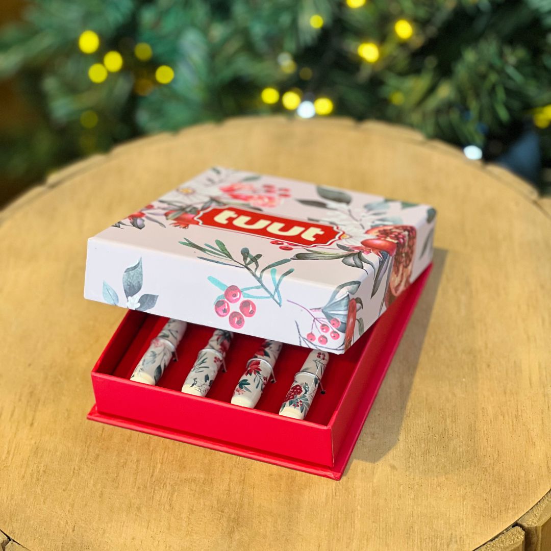 Kit 4 Colheres Estampadas para Sobremesa, Café ou Chá