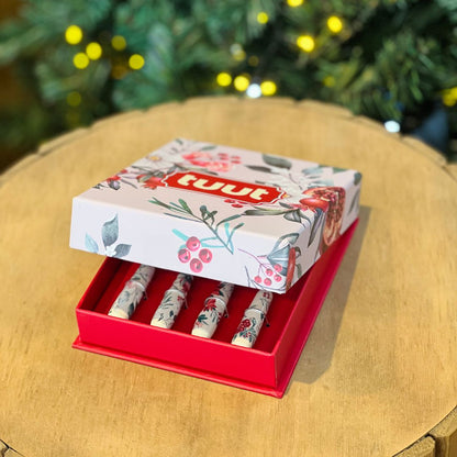 Kit 4 Colheres Estampadas para Sobremesa, Café ou Chá