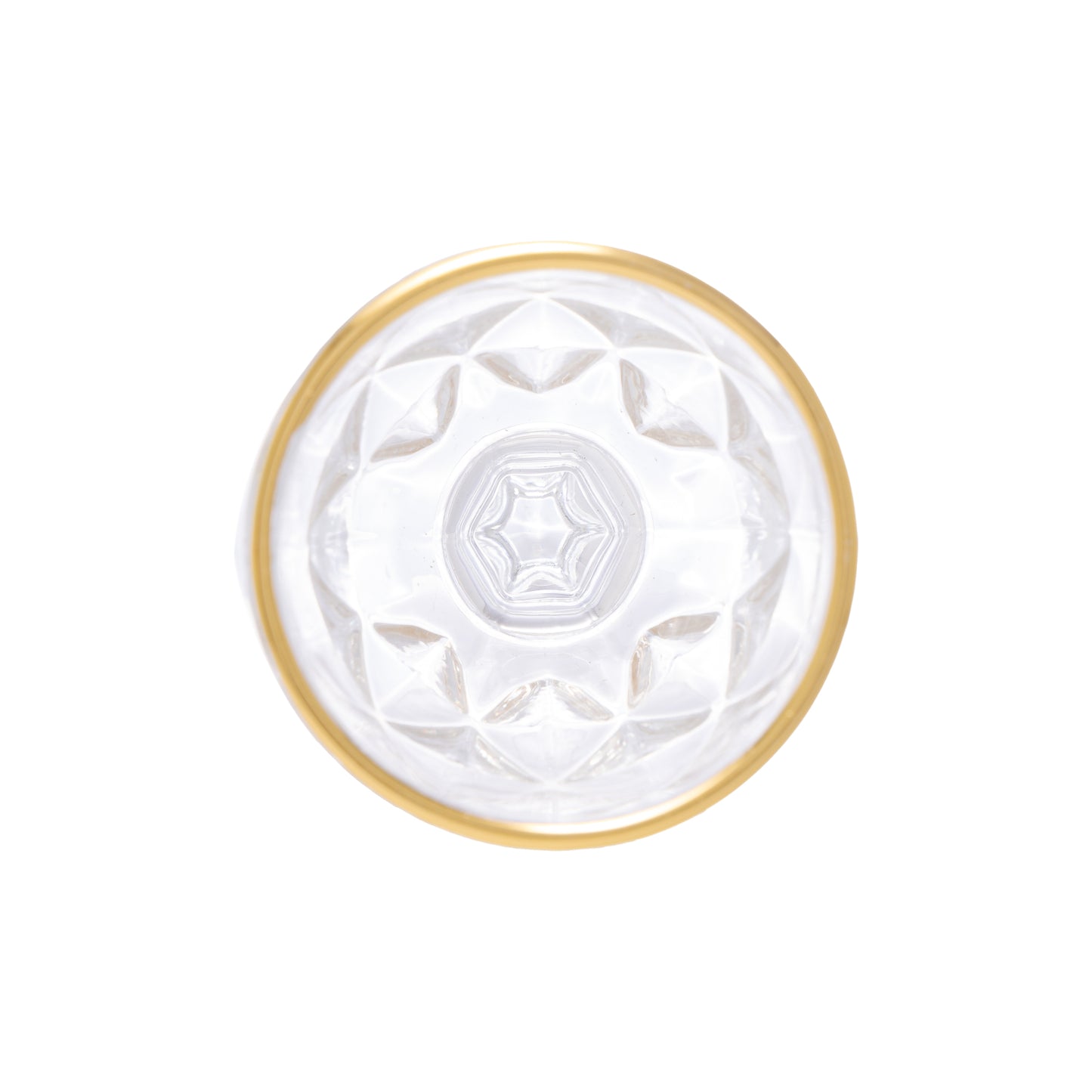 Taca de Licor de Vidro Com Fio de Ouro Diamond 50ml