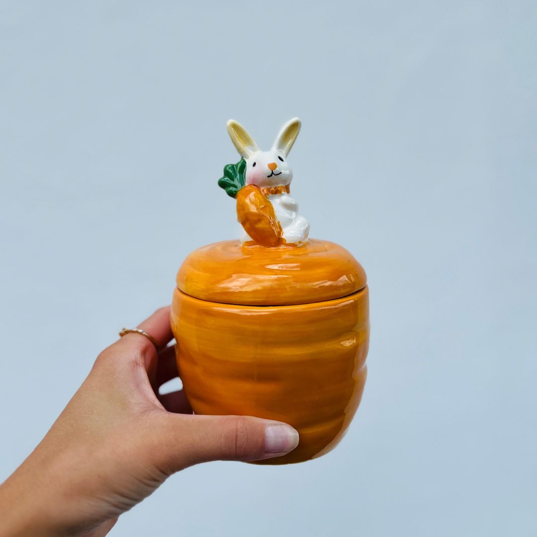 Bomboniere de Coelho Laranja - 16,1cm