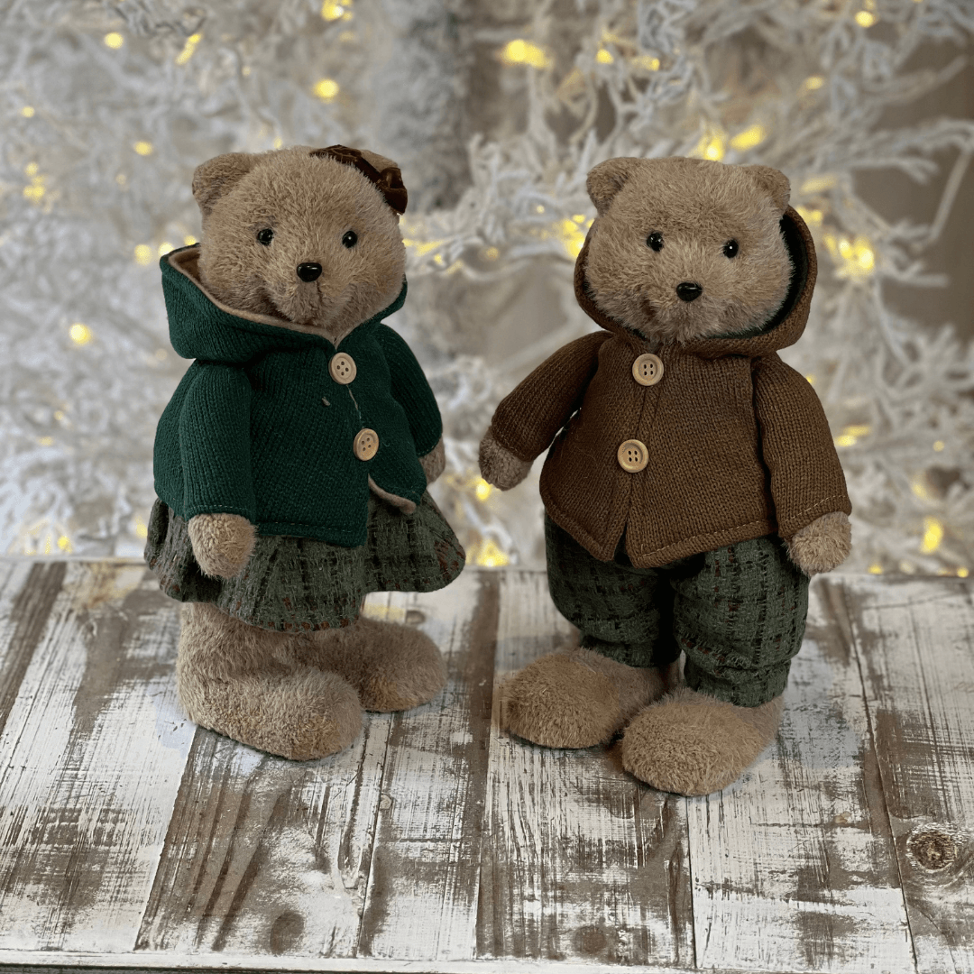 Enfeite Urso Menino de Natal com Suéter – 29cm