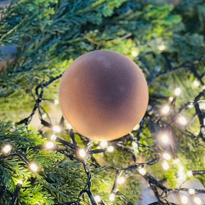 Bola com Camurça Marrom – 8cm | 6 Peças