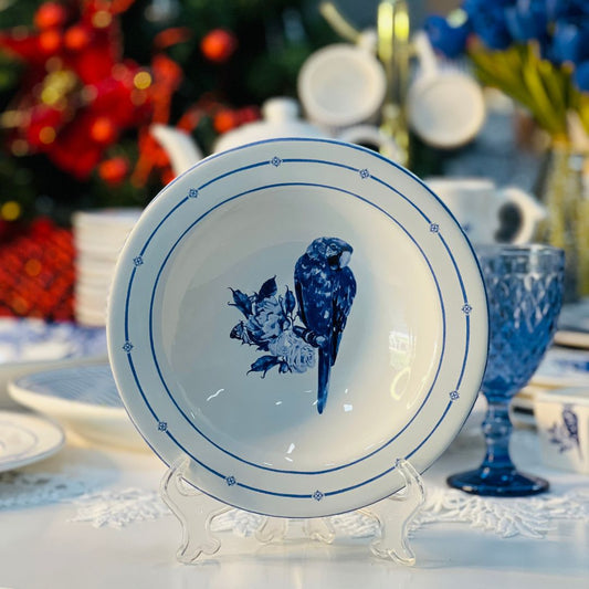 Prato Fundo Arara Azul - 22cm