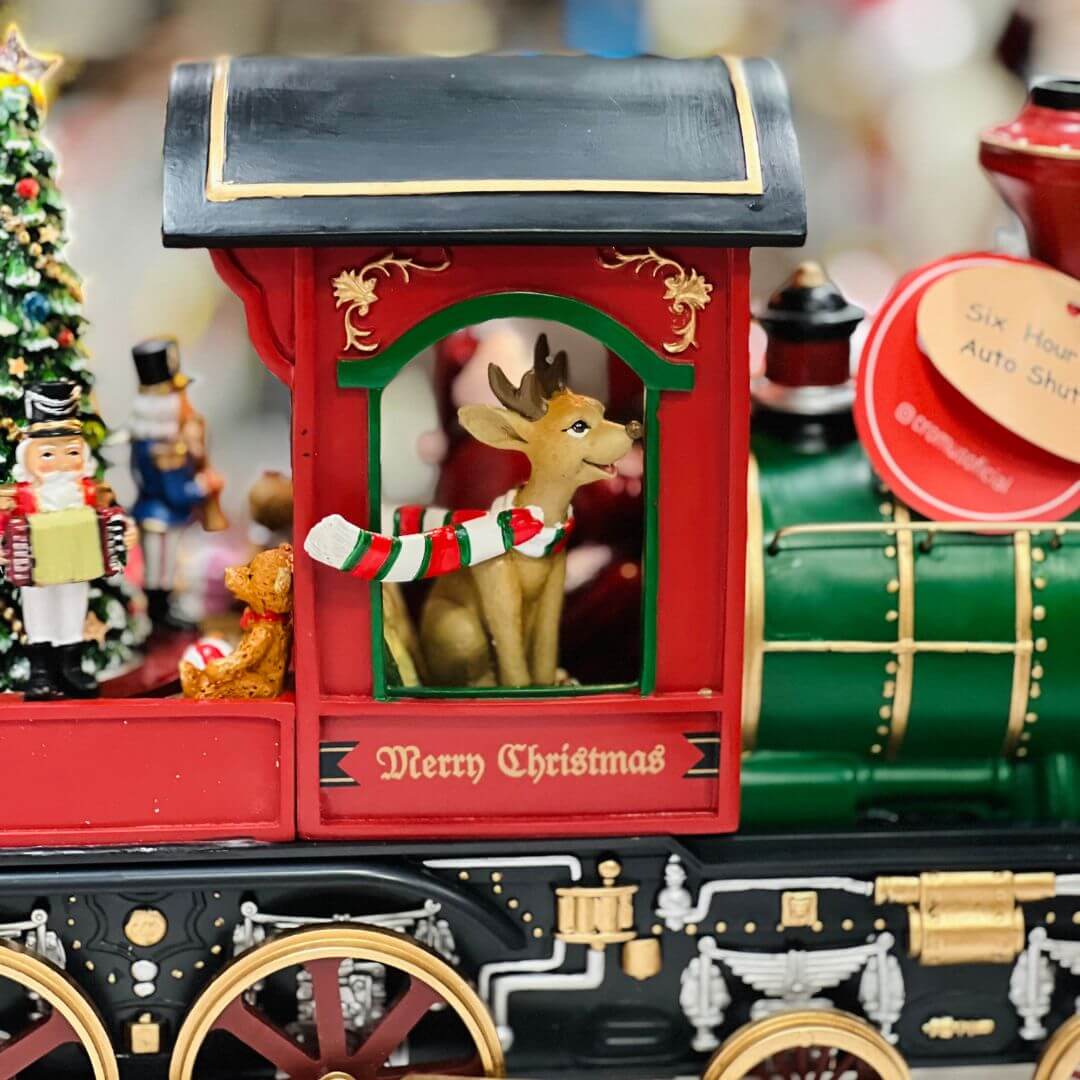Trem Decorativo com LED, Movimento e Música – 23 x 9 x 16cm