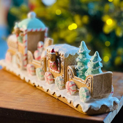 Enfeite Decorativo Trem Ginger - 17x47cm