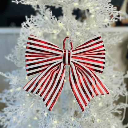 Laço Listrado de Natal - 37cm