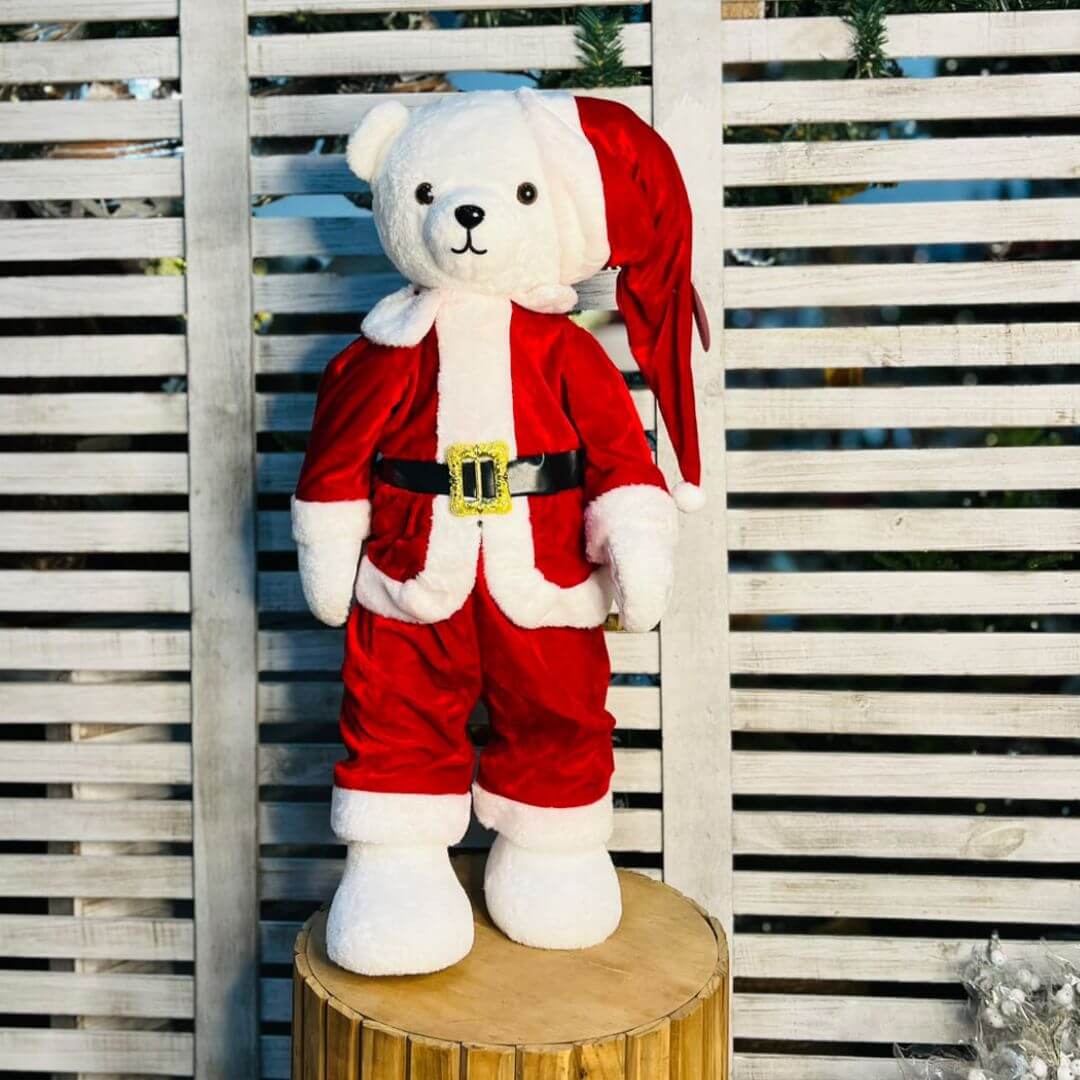Urso Noel Com Led - 80cm