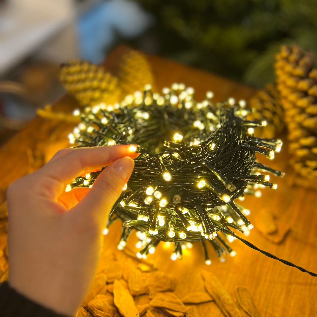 Pisca Led Fio Verde Bivolt - 50m - 500 Leds