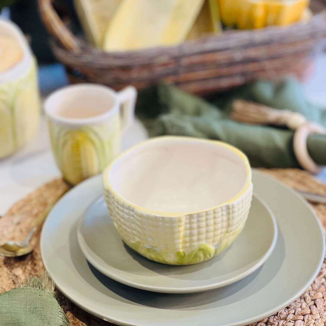 Bowl Milho Decorado Pintado a Mão
