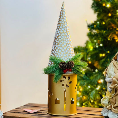 Porta-Velas Árvore em Metal - 38 cm